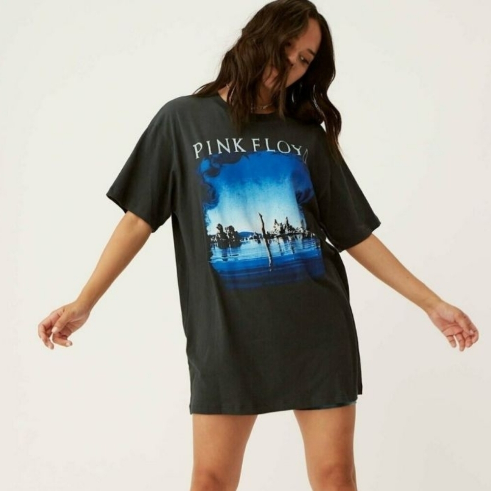 Free People × Daydreamer Pink Floyd Oversized T Shirt Dress. Size Large